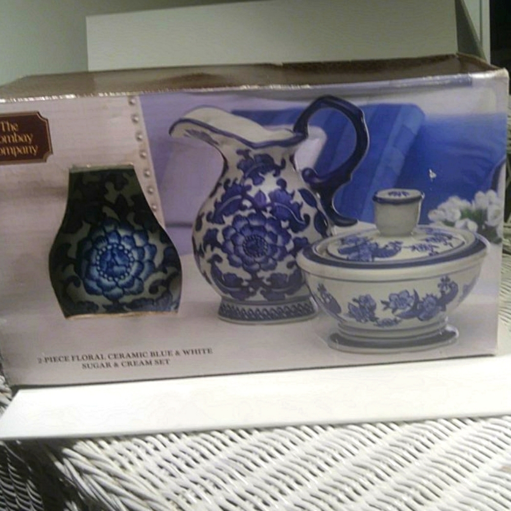 The Bombay Company sugar cream set
